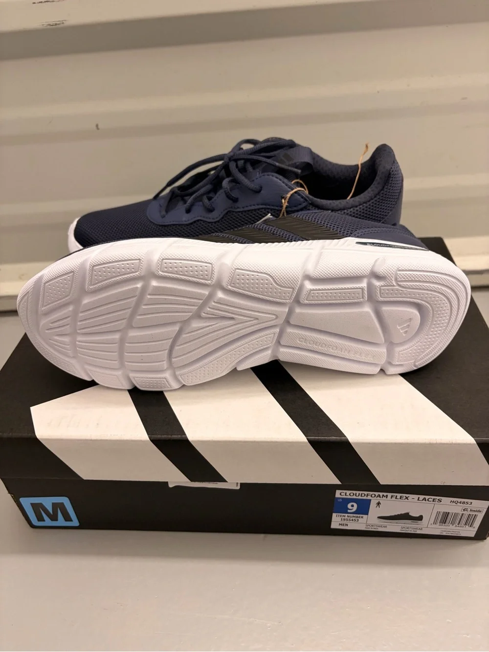 NIB adidas Men’s Cloudfoam Flex Laces Running Shoes - Size 9